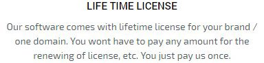 Life time license