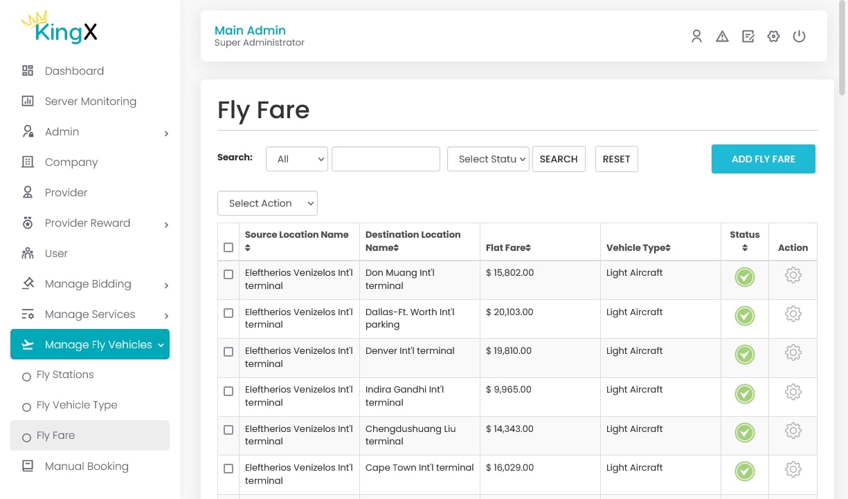 Manage Fly Fare