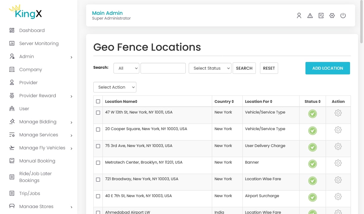 geo fence locations