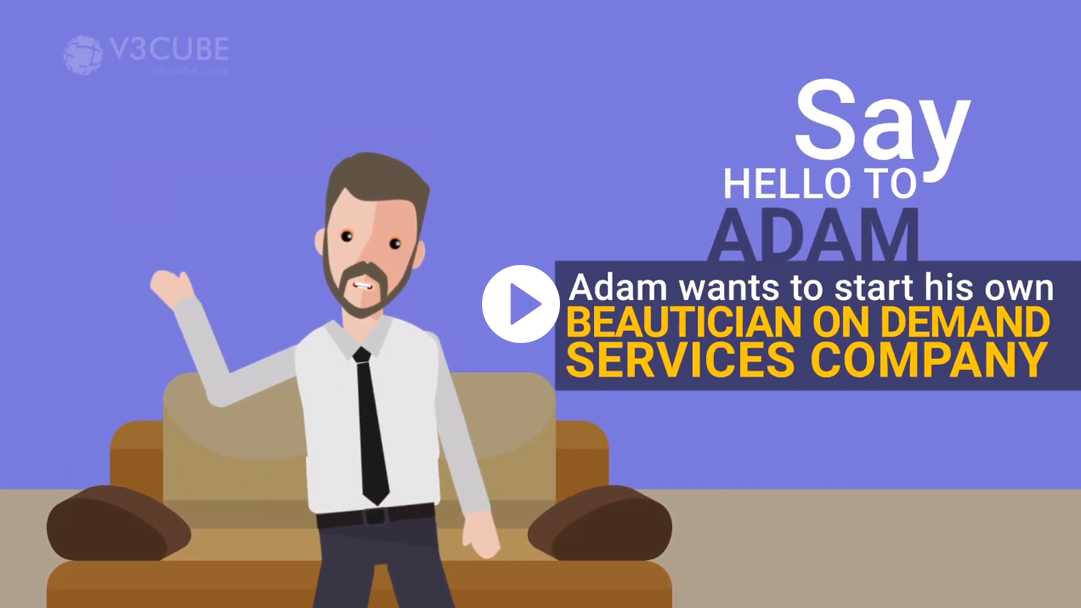 on demand beauty service app demo video