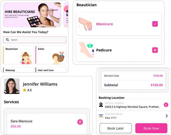 On demand beauty service app development