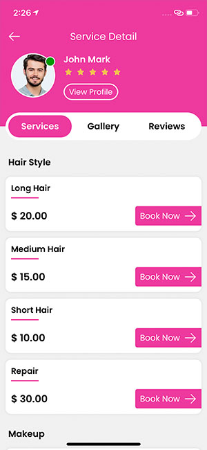 Select Service Category