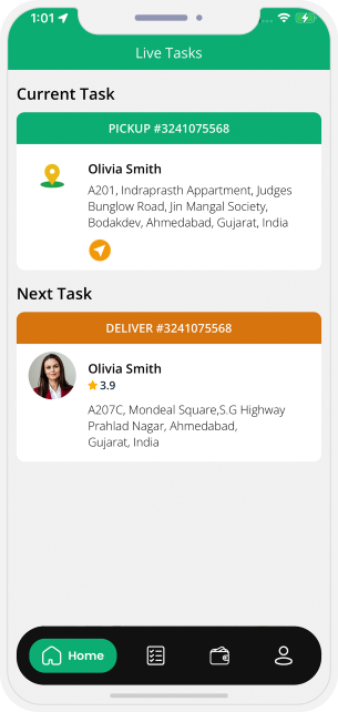 pickup passenger screen