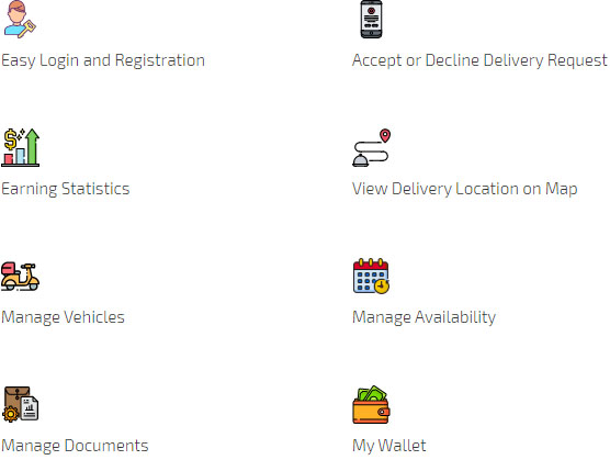 Delivery Driver App Features