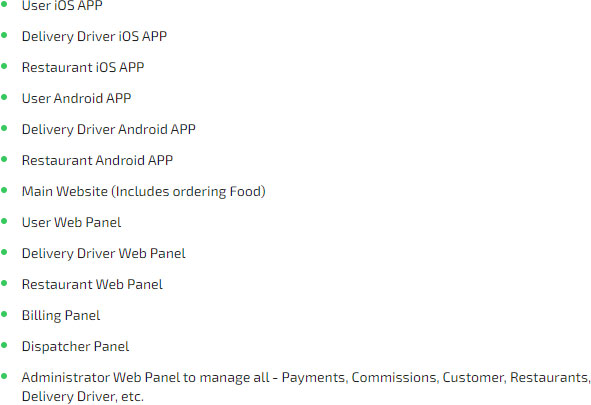 food delivery app package