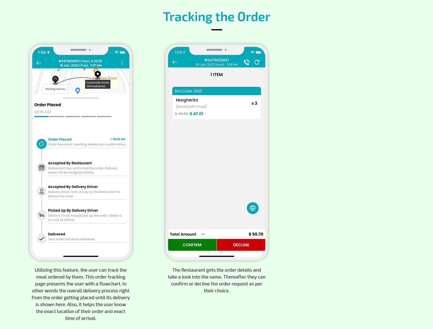 tracking the order