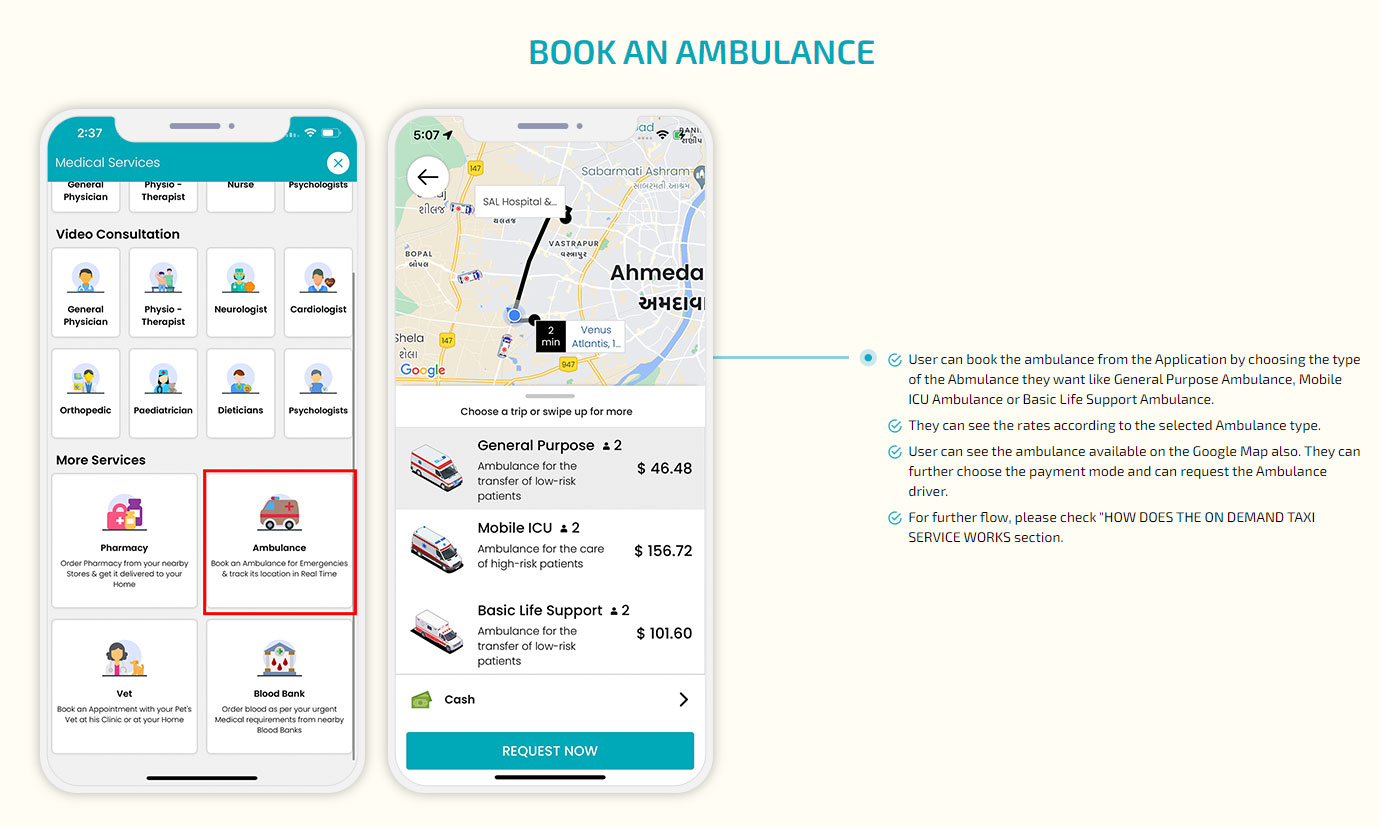 book an ambulance