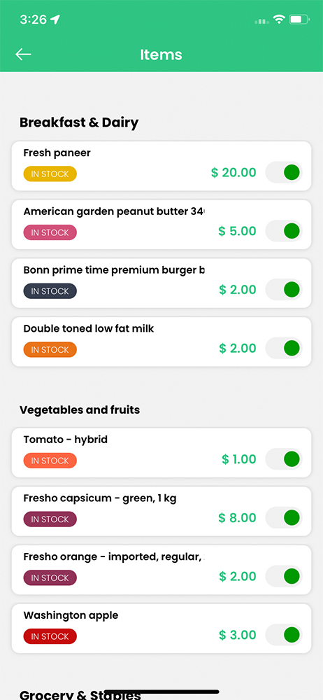 grocery store app