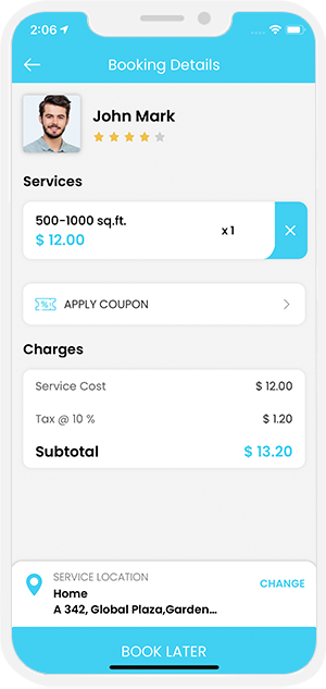 Select booking location