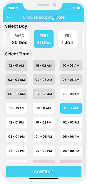 Select booking location