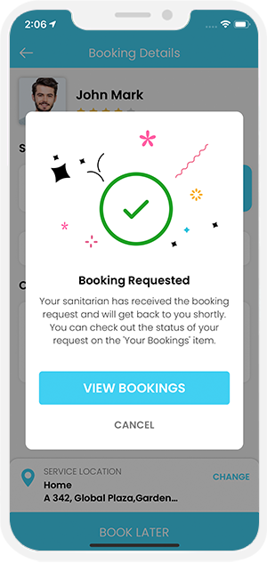 Select booking location