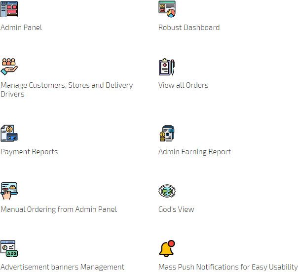admin panel of pharmacy delivery app