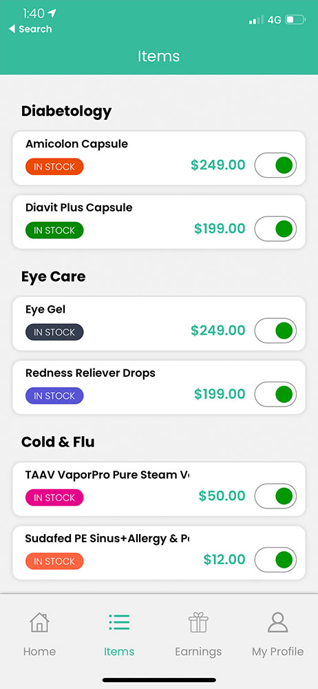 pharmacy items
