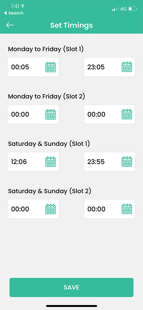 set timings