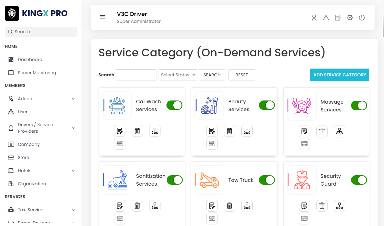 Manage On-Demand Services