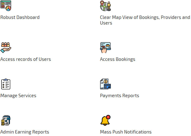 admin panel features