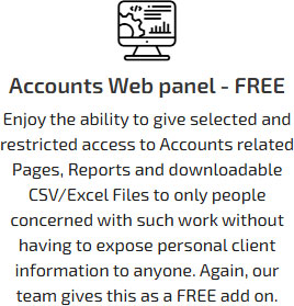 Accounts web panel