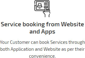 Service booking from website