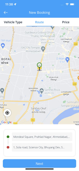 Select postmates-clone