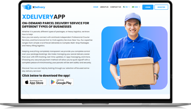 on demand delivery app web panel