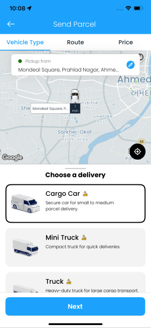 select vehicle type