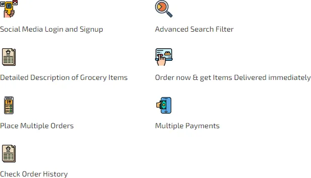 customer Application features