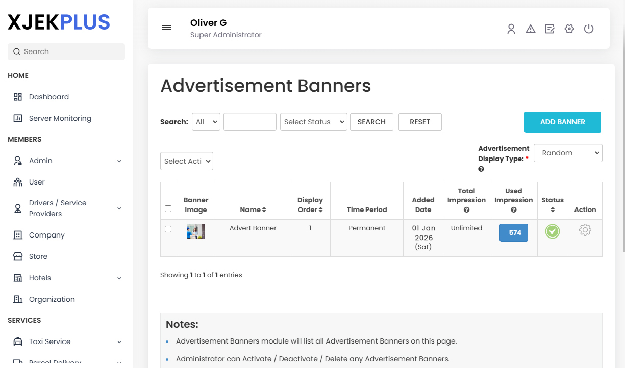 Advertisement Banners