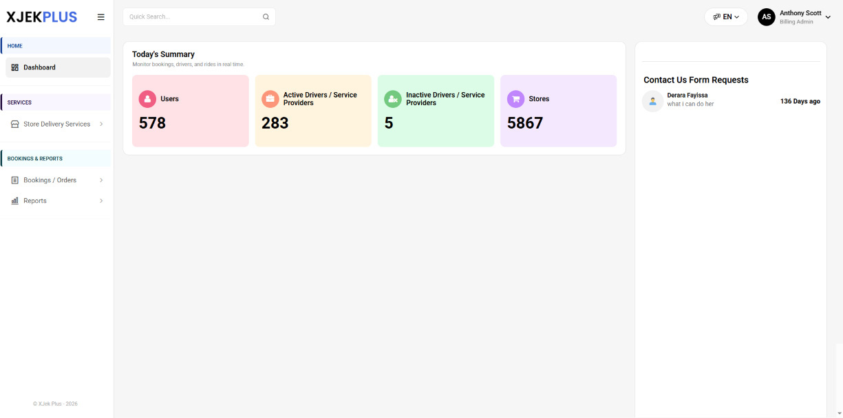 Billing Panel Dashboard