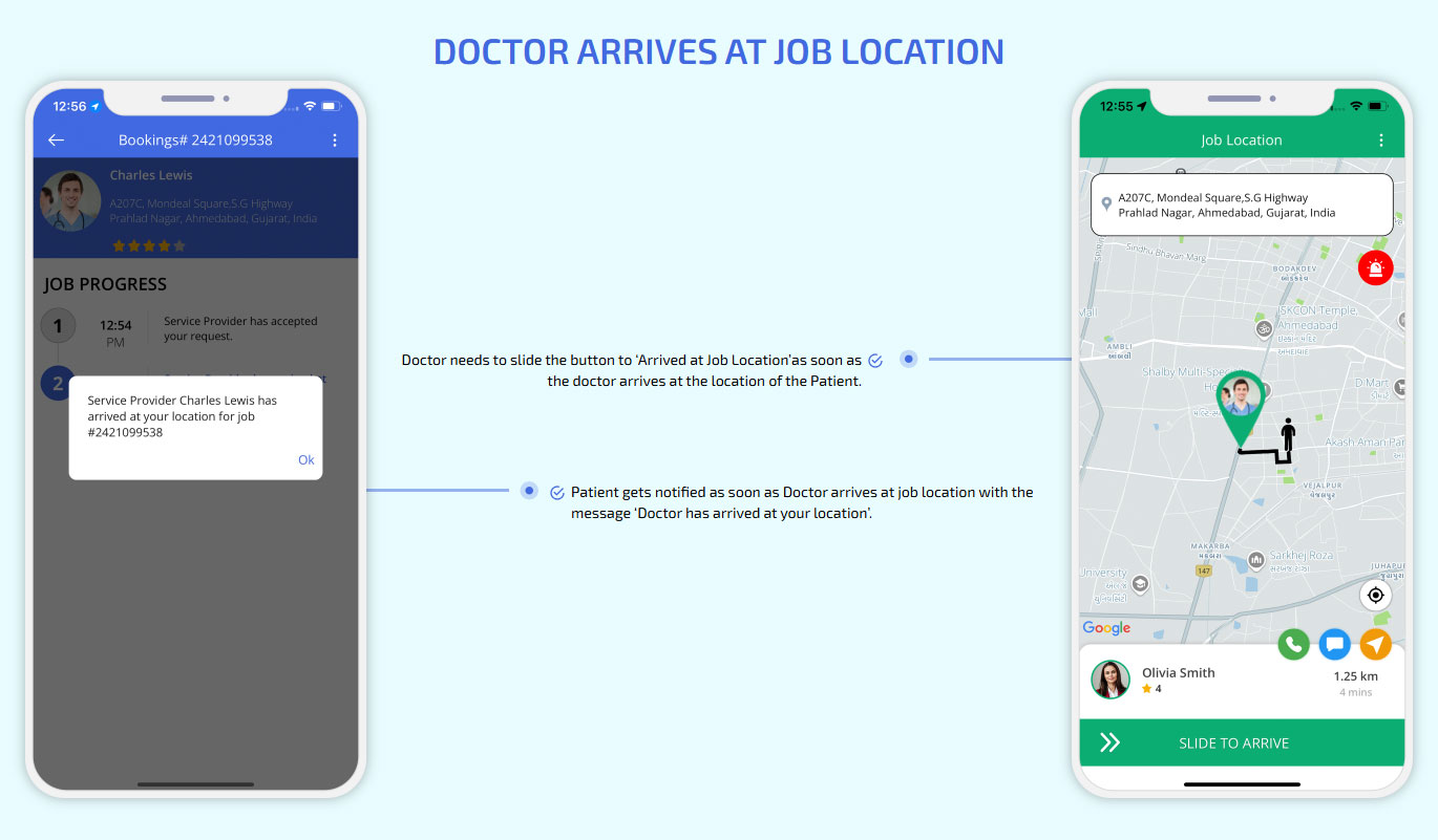 Doctor Arrives at Job Location