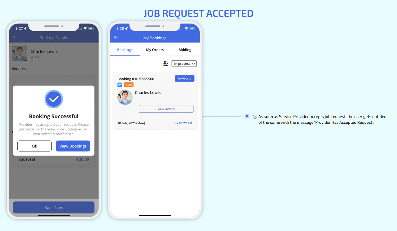 Job Request Accepted
