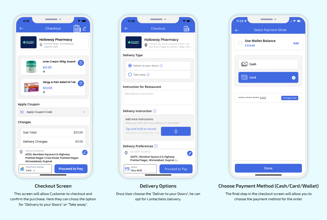 Checkout Screen