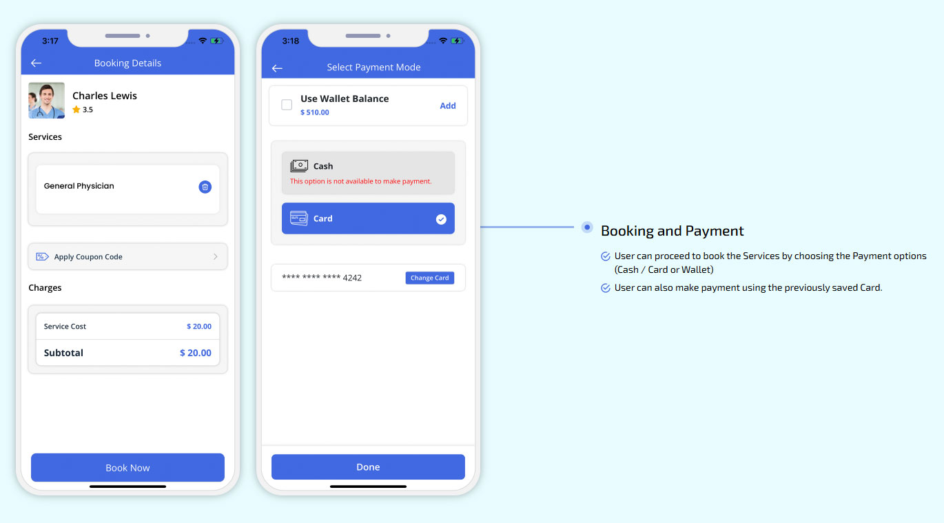 Booking and Payment