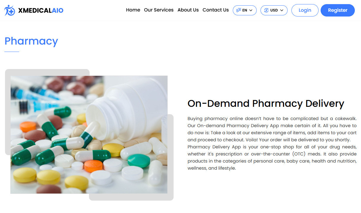 Pharmacy Delivery Page